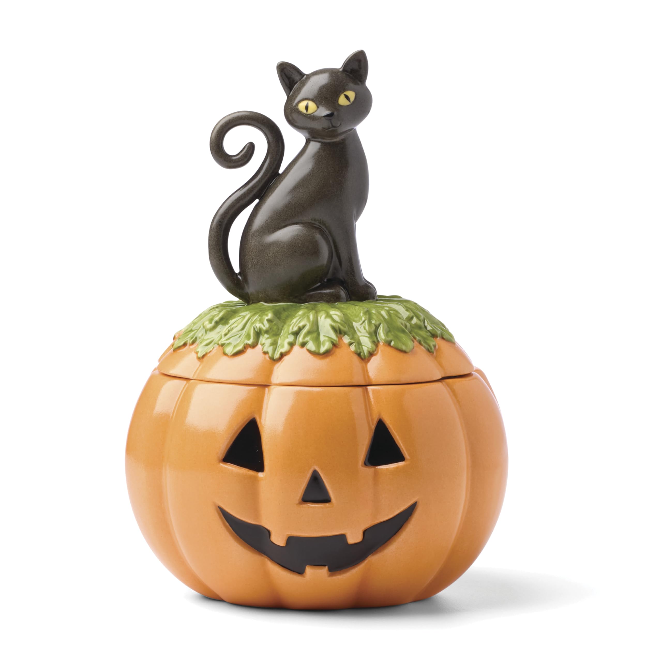 Lenox haunted Halloween candy jar with lid for festive sweets display