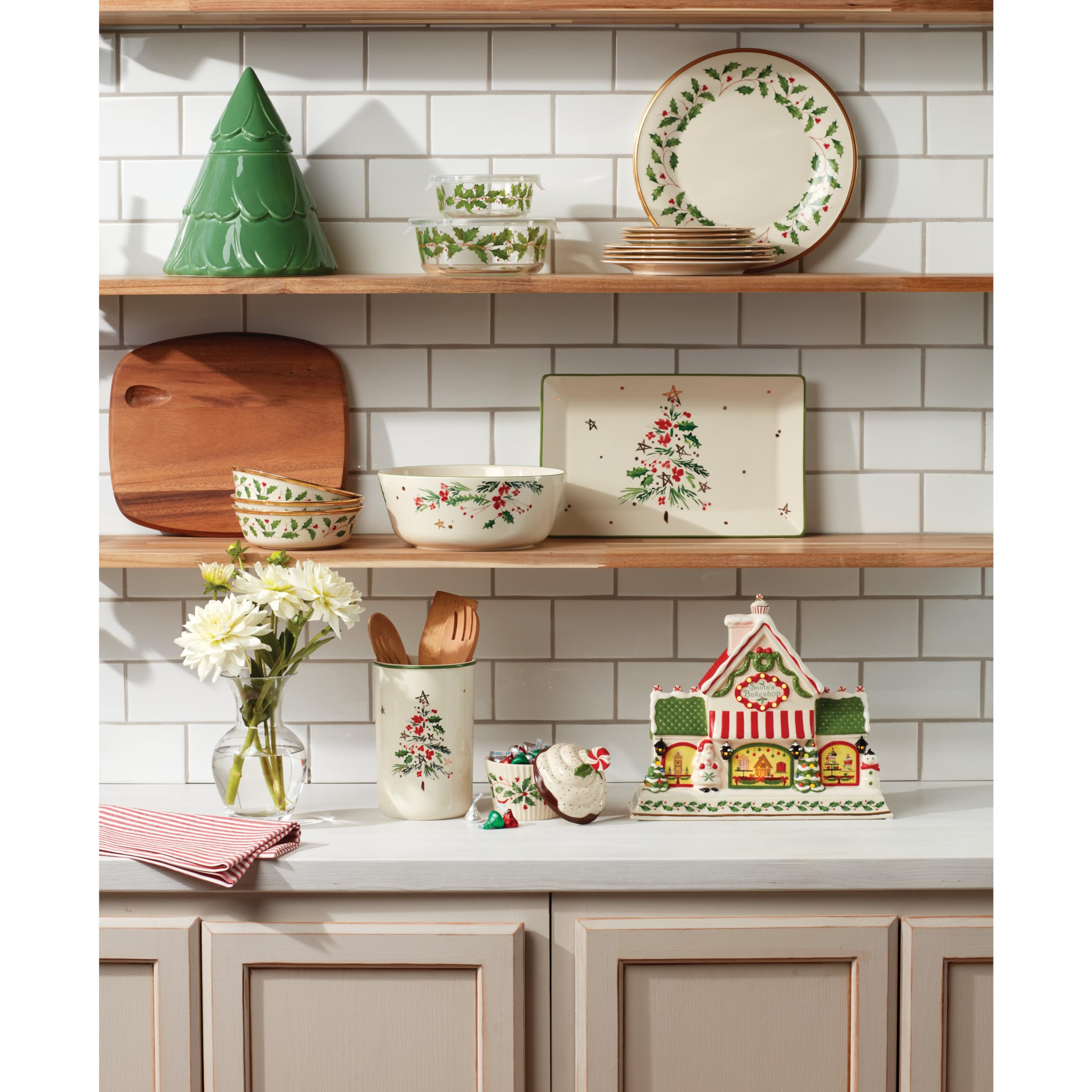 Lenox Holiday Bakeshop cupcake dish table-ready for holiday gatherings.