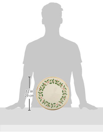 Lenox Holiday salad plates close-up highlighting crisp ivory porcelain and festive colors