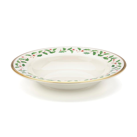 Lenox Holiday Soup Bowl with holly and berry motif for festive dining