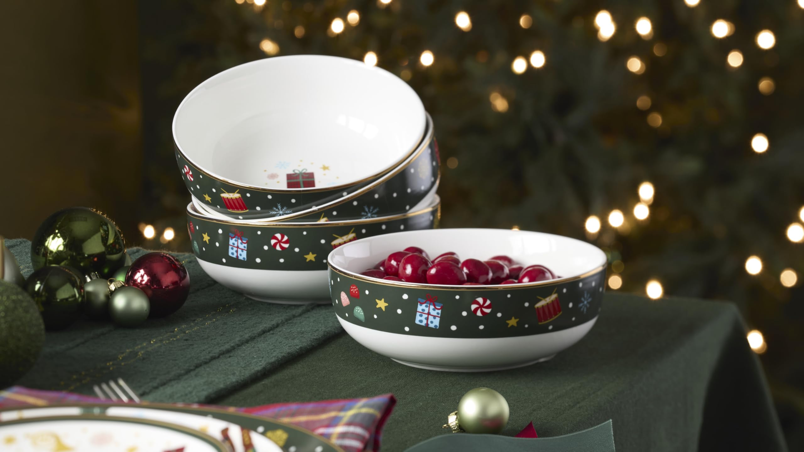 Lenox Nutcracker Ballet bowls microwave safe usage for reheating leftovers.
