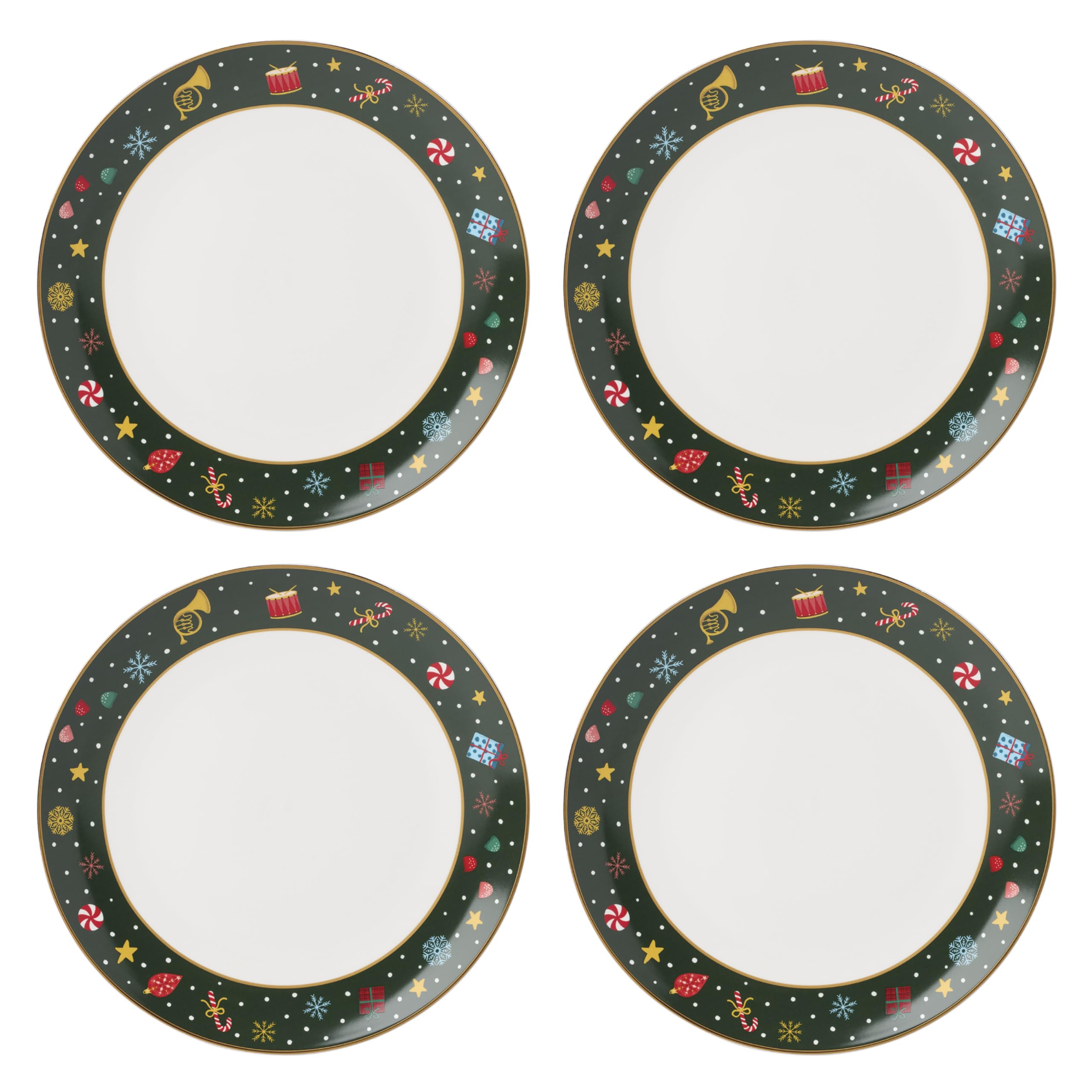 Lenox Nutcracker Ballet dinner plate, porcelain, vibrant multicolor design—dishwasher-safe for easy cleanup