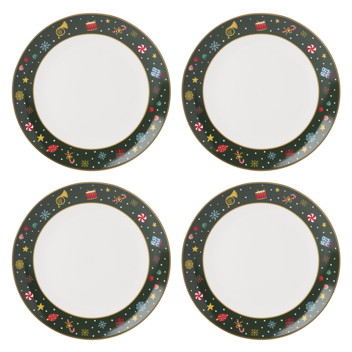 Lenox Nutcracker Ballet dinner plate, porcelain, vibrant multicolor design—dishwasher-safe for easy cleanup