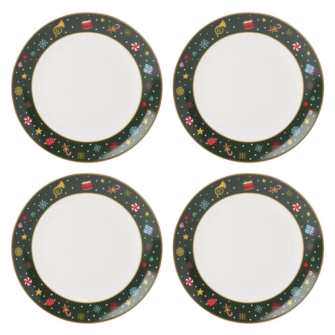 Lenox Nutcracker Ballet dinner plate, porcelain, vibrant multicolor design—dishwasher-safe for easy cleanup