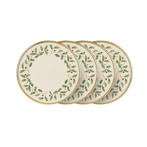 Lenox porcelain plates feature 24K gold trim for luxurious presentation