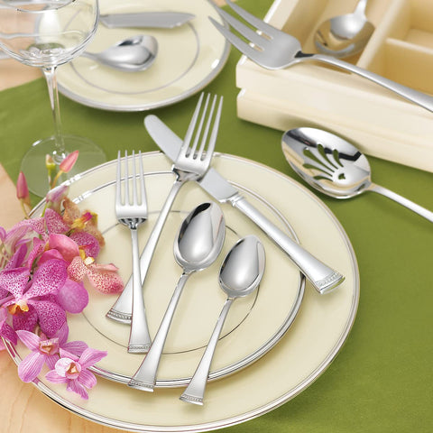Dishwasher-safe Portola flatware makes cleanup easy