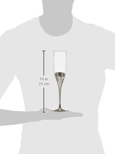 Lenox True Love champagne flutes arranged on a table for celebrations.