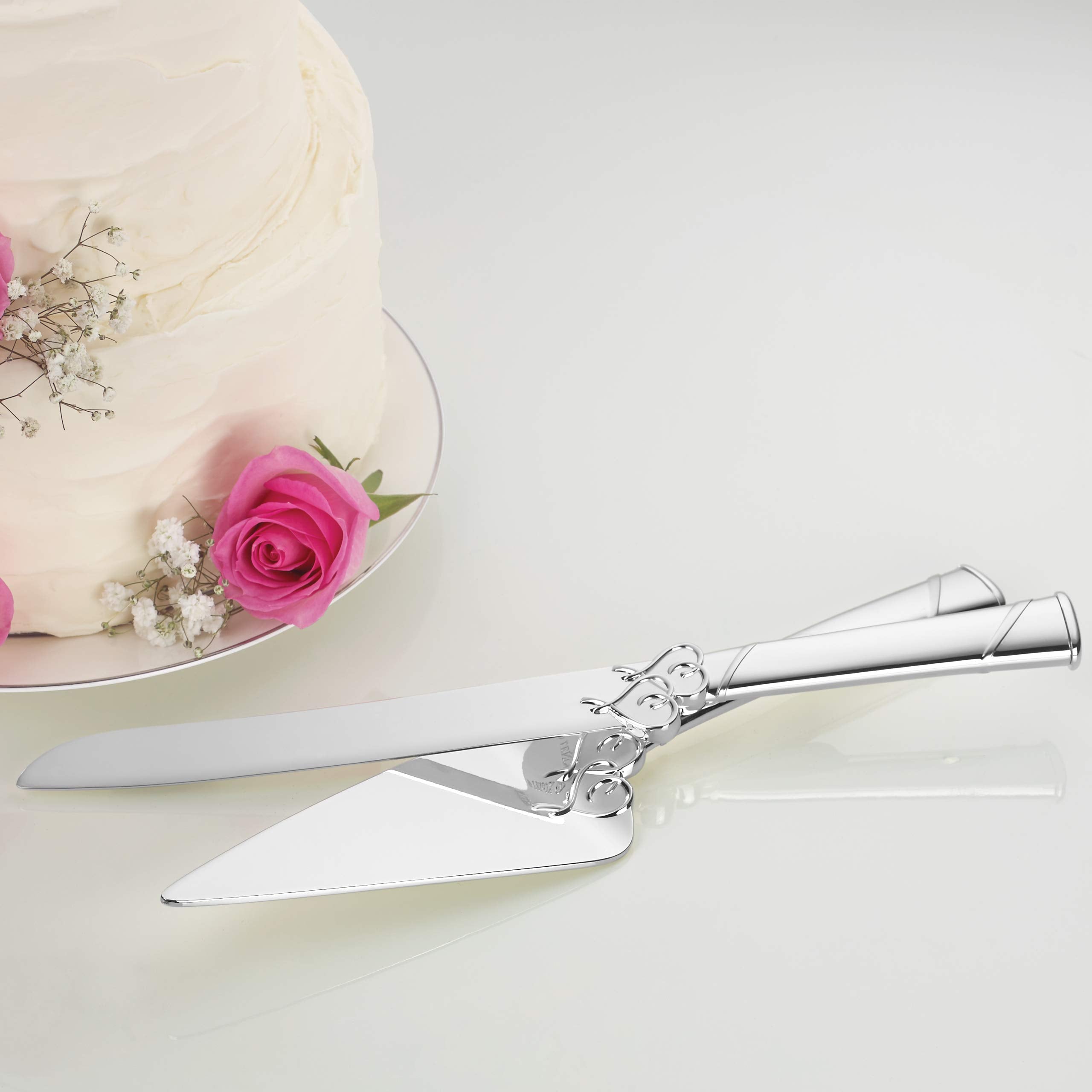 Lenox True Love silverplate finish catches light to elevate table aesthetics