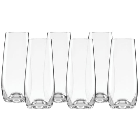 Lenox Tuscany Classics stemless flute set with six glasses for elegant toasts