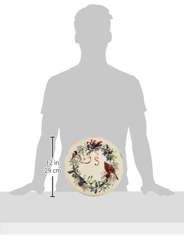 Lenox Winter Greetings ivory porcelain plate suitable for daily use.