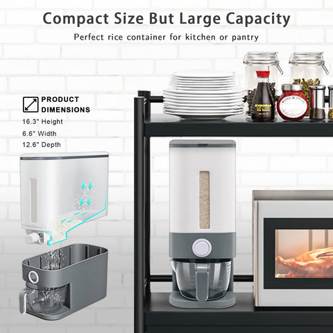 Lenwi built in Fresh Box keeps grains organized and protected
