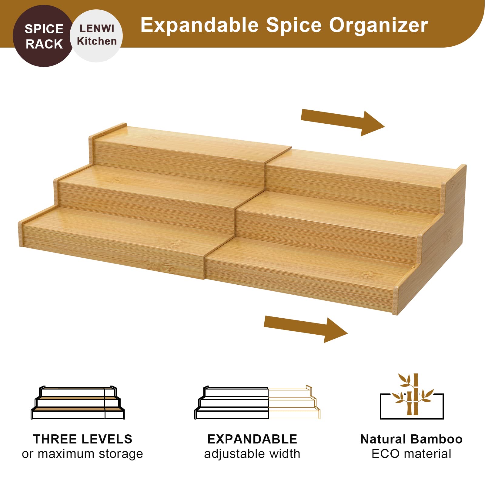Lenwi spice storage in cabinet keeps bottles neatly organized and accessible for cooking.