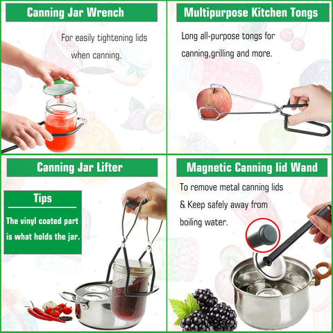 LEONICE jar lifter helps transfers from pot to counter safely.