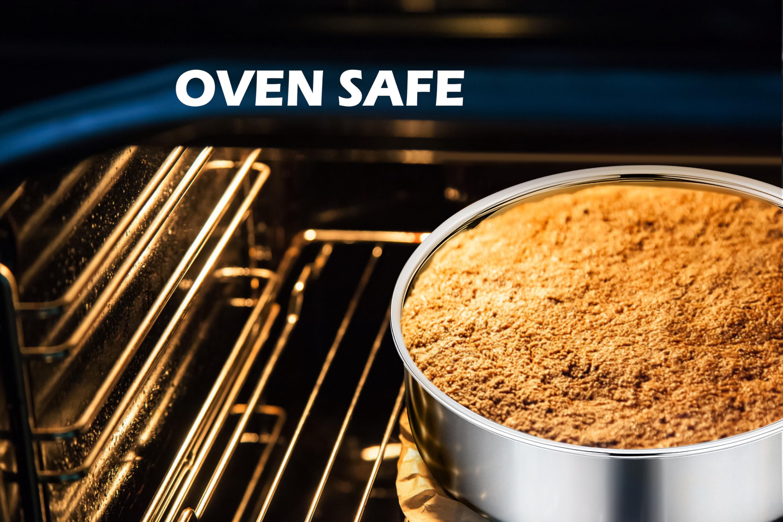 Leonyo 6in round cake pans, even heat distribution for perfect layers.