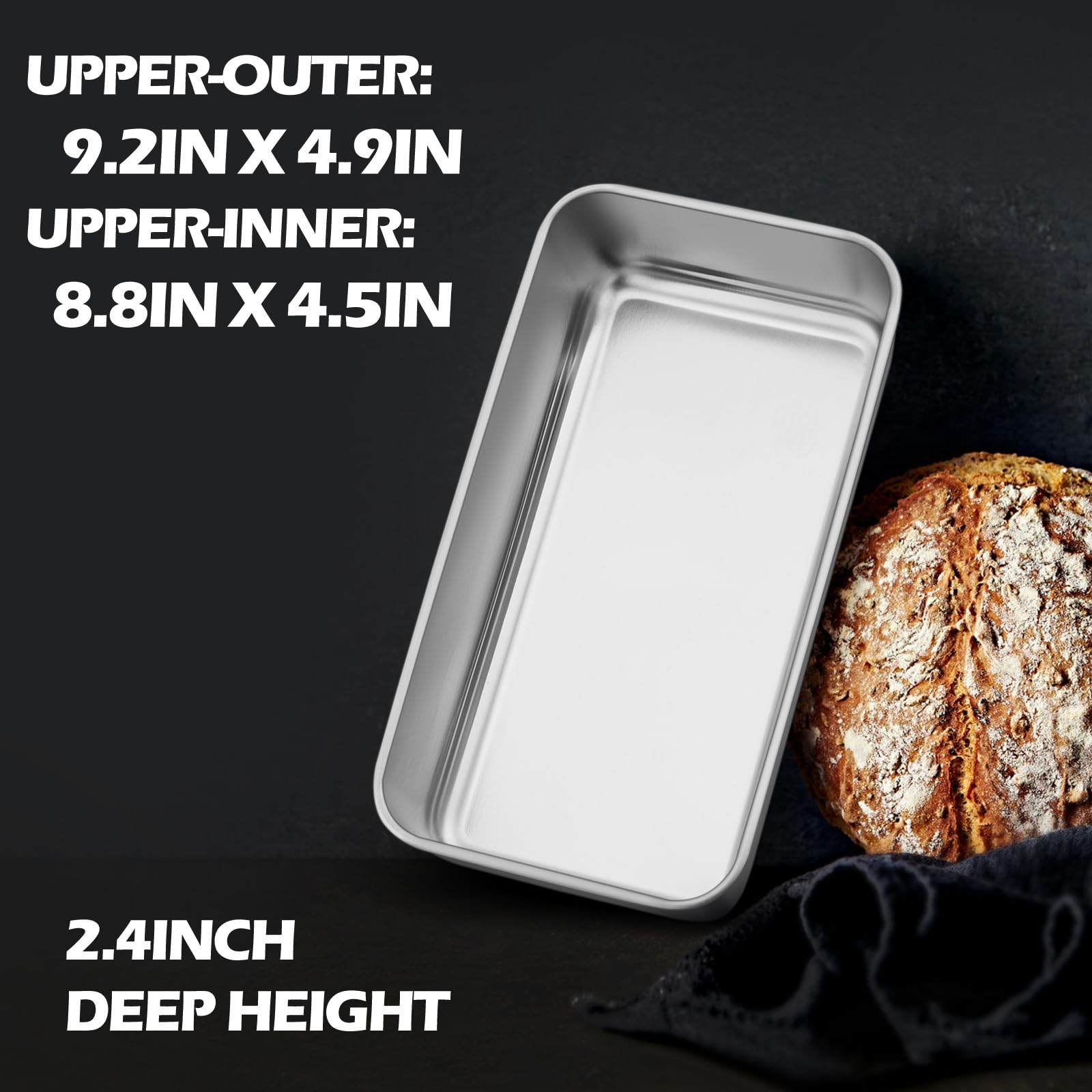 Leonyo bread pan corner close-up highlighting durable one-piece construction
