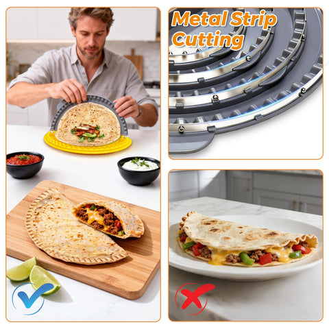 Leopacat 4-in-1 adjustable tortilla sealer in 10 inch size for big family quesadillas