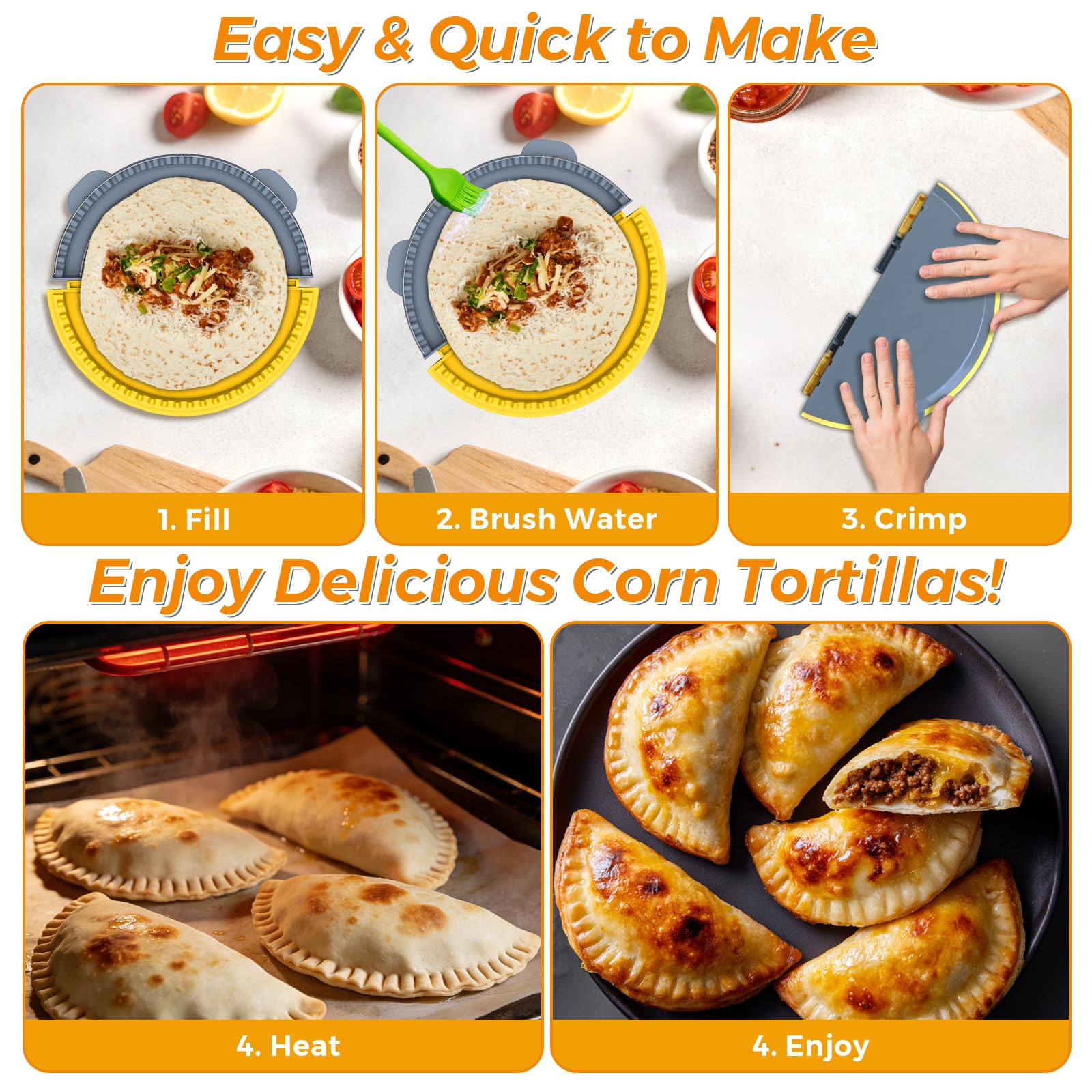 Leopacat 4-in-1 adjustable tortilla sealer in 6 inch size for medium wraps