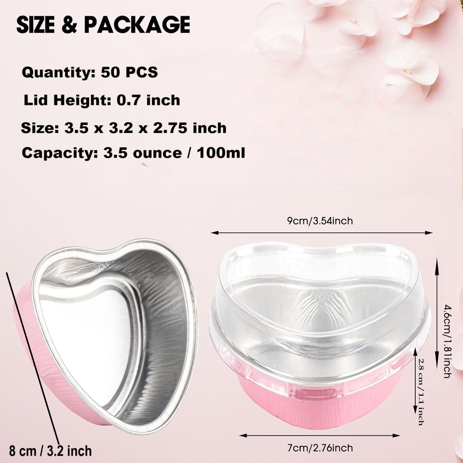 LepoHome pink heart cake pans with lids protect desserts from dust and moisture