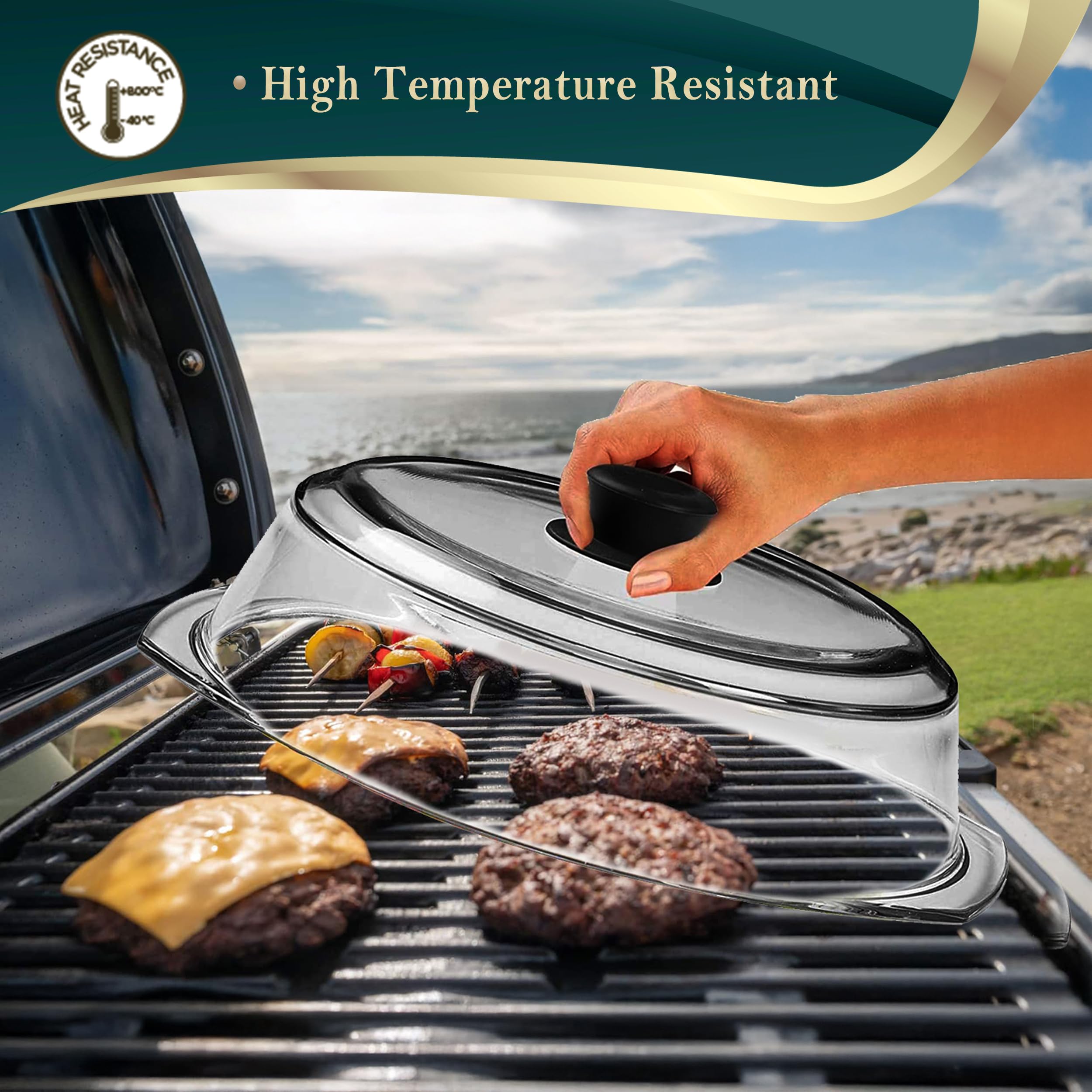 Le'raze 10-inch cover suitable for heating bacon and vegetables