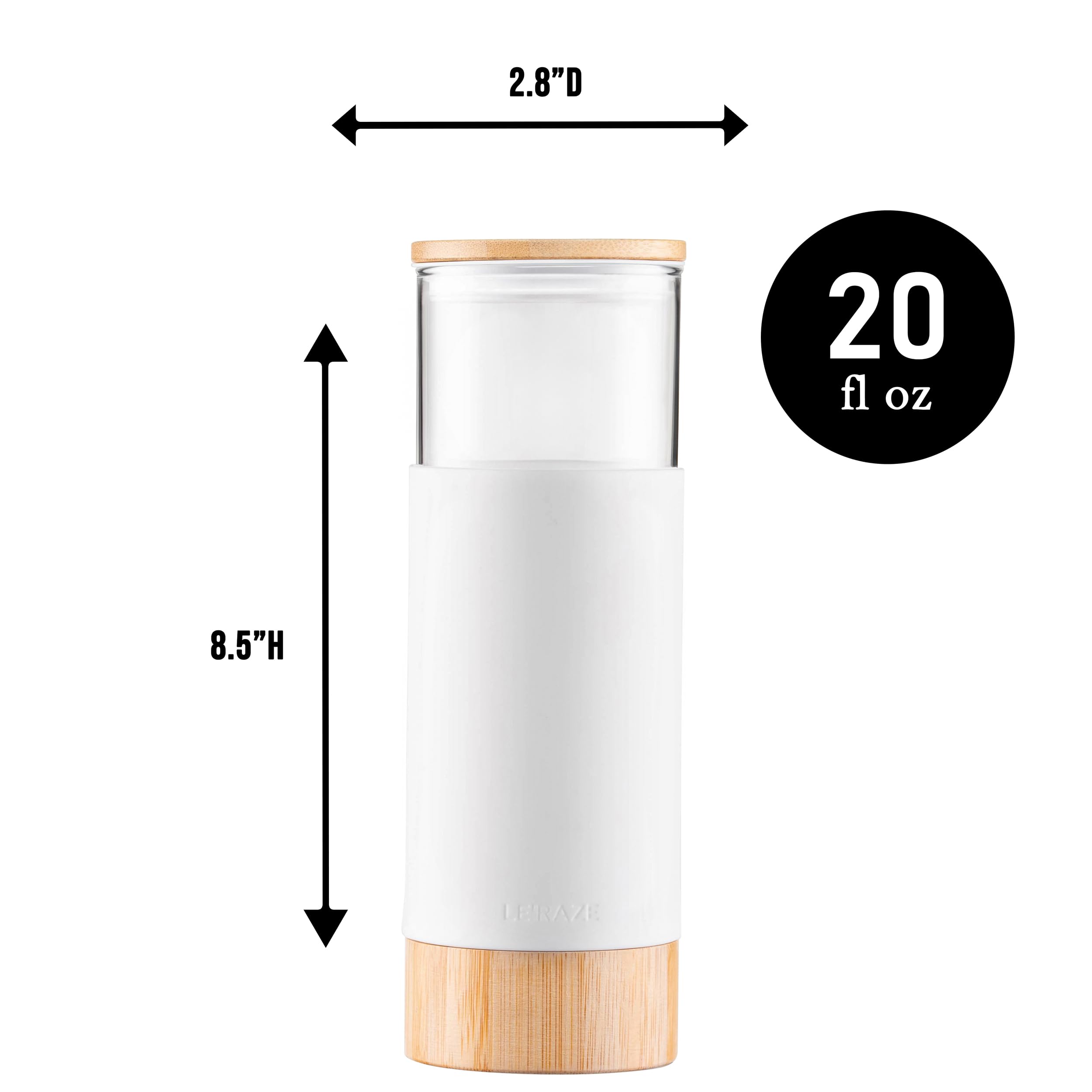Le'raze 20oz tumbler ideal for iced tea, coffee, smoothies.