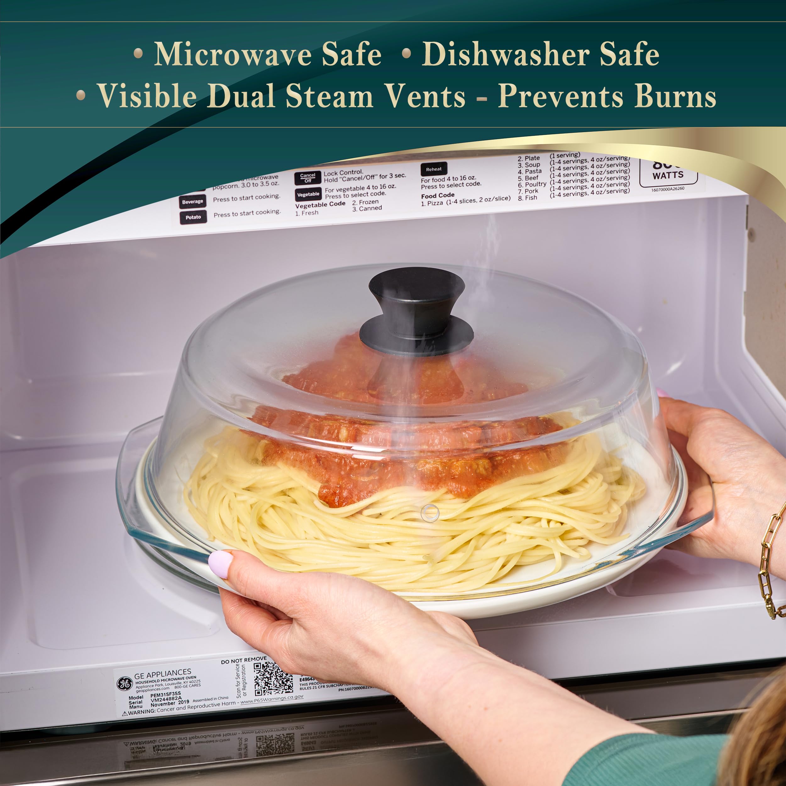Le'raze BPA-free microwave lid made from food-grade glass