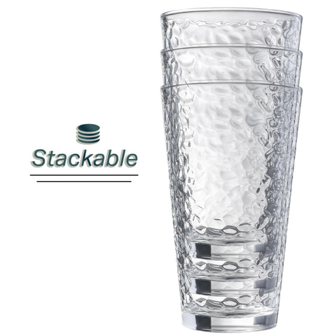 Le'raze dishwasher-safe hammered-glass cups – easy cleaning and sparkling clarity