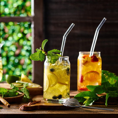 Le'raze tea glasses designed for refreshing beverages and easy sipping