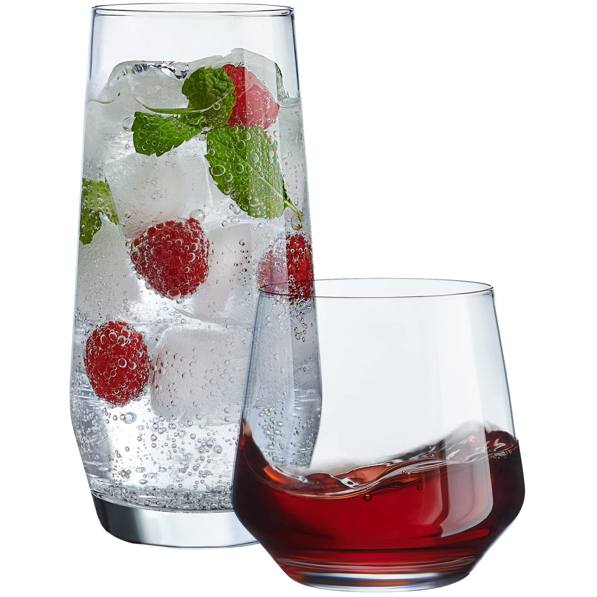 Le'raze everyday-highball glasses with crystal clarity for cocktails.