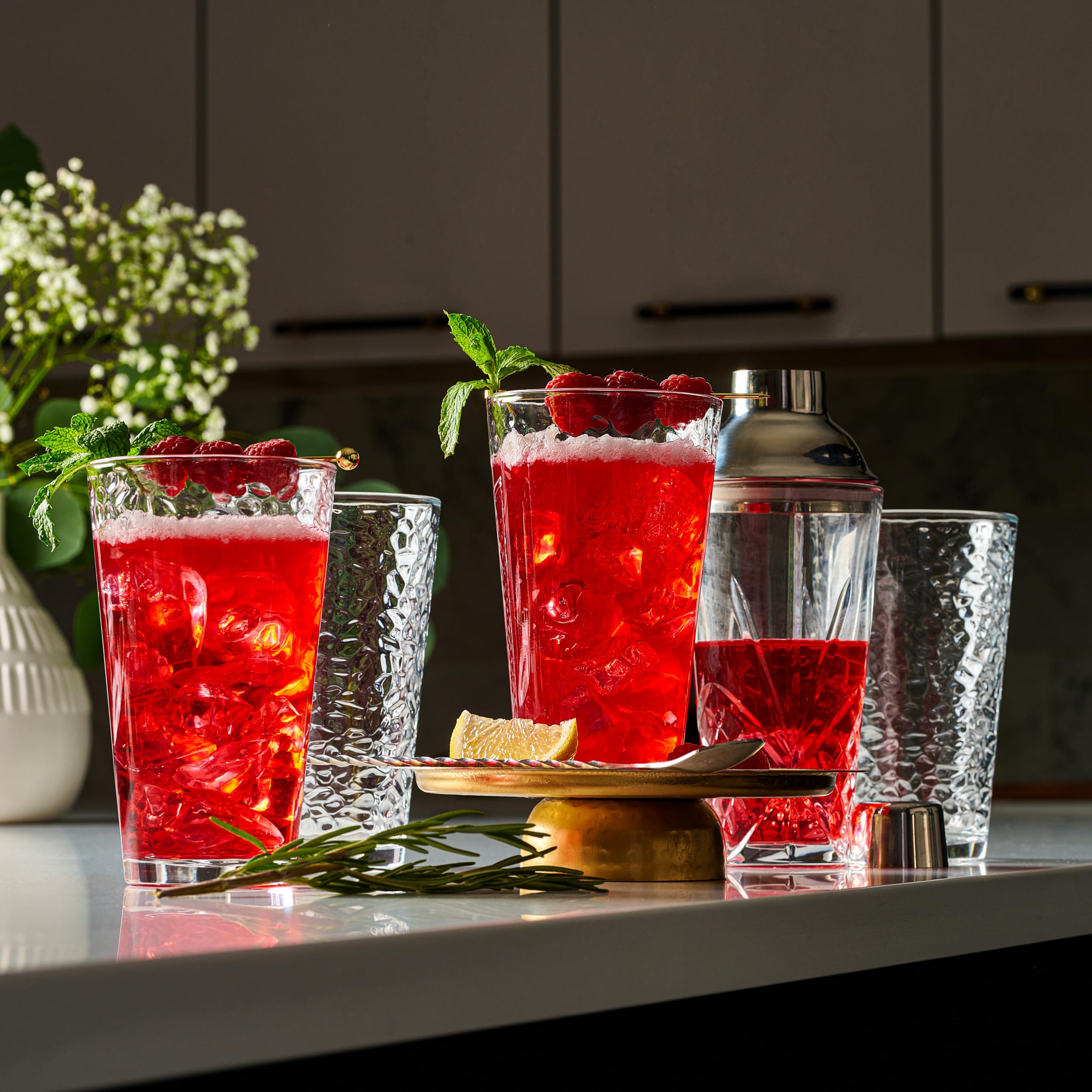 Le'raze heavy-base drinking glasses – durable grip for everyday use