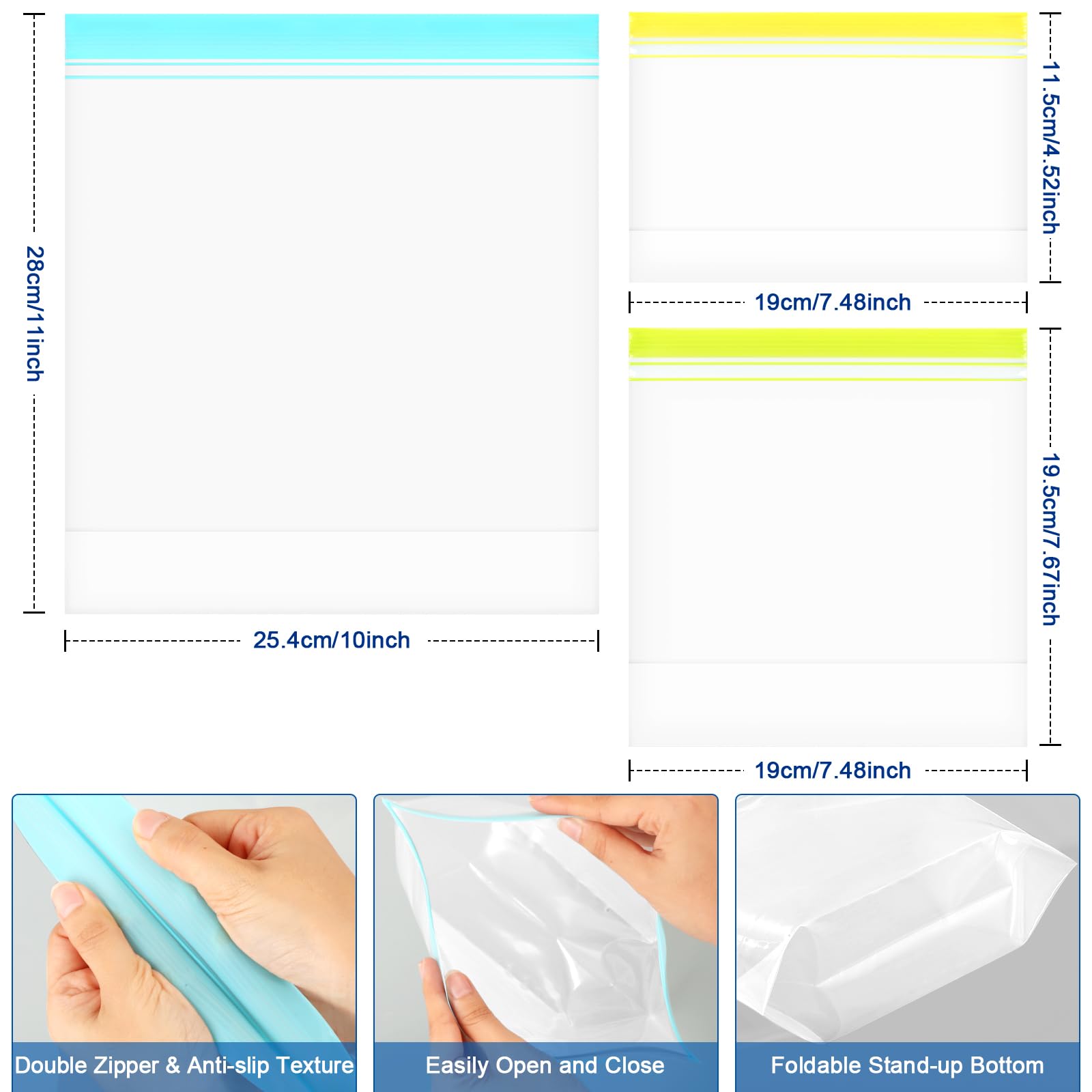 Lerine bags ideal for marinating and freezing ingredients.