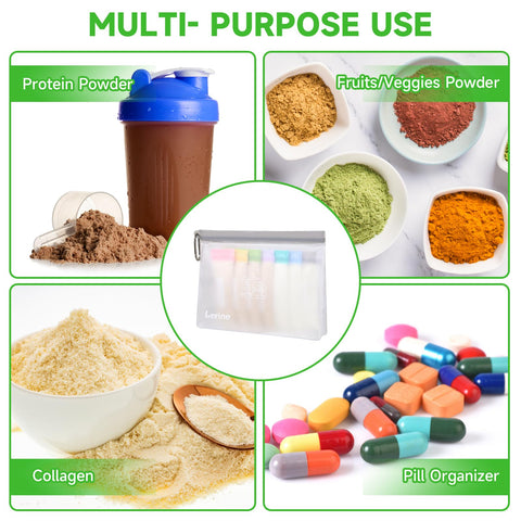 Lerine reusable set supports eco-friendly routines and easy access to supplements.