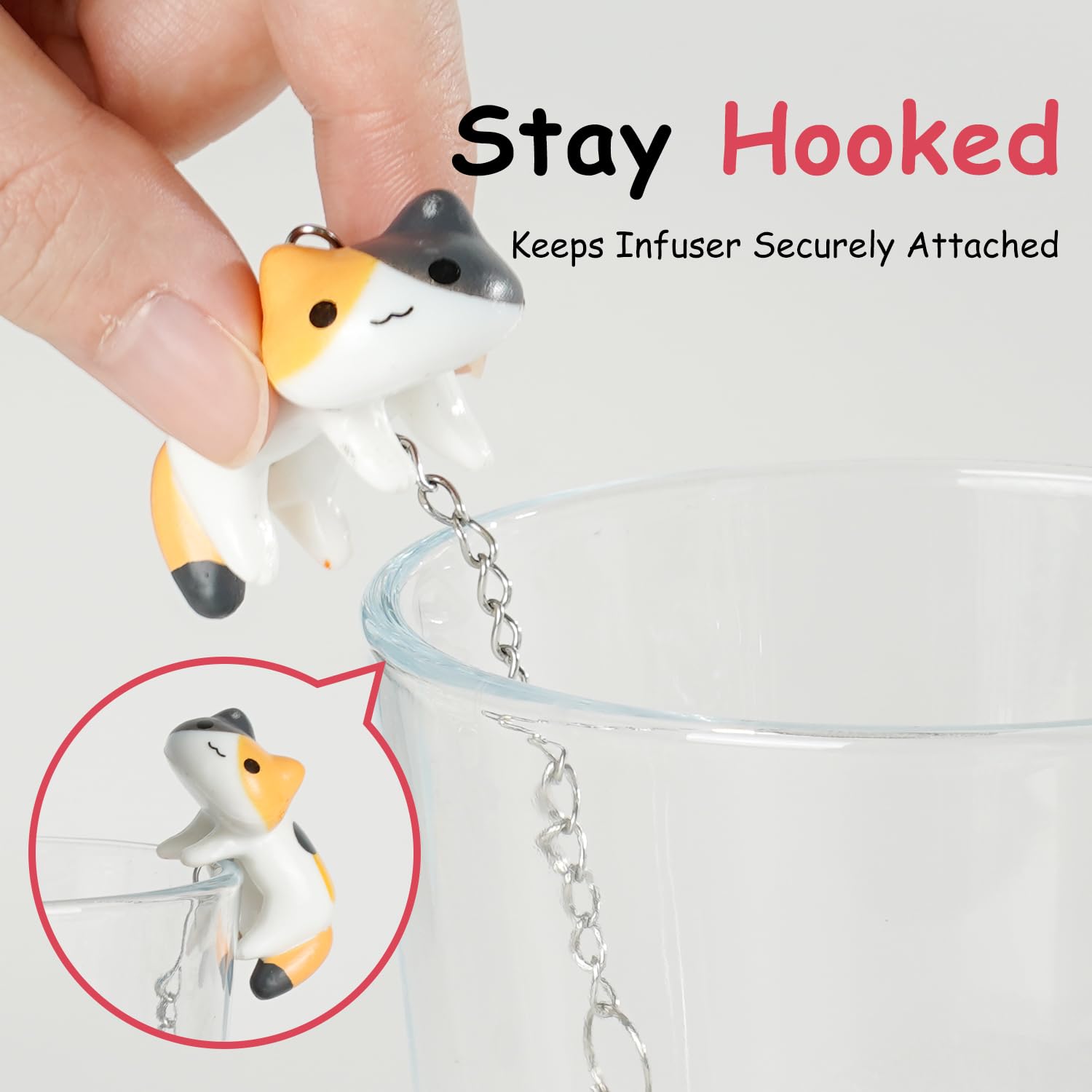 Lesnorry Cat Paw Hook on cup edge prevents slips