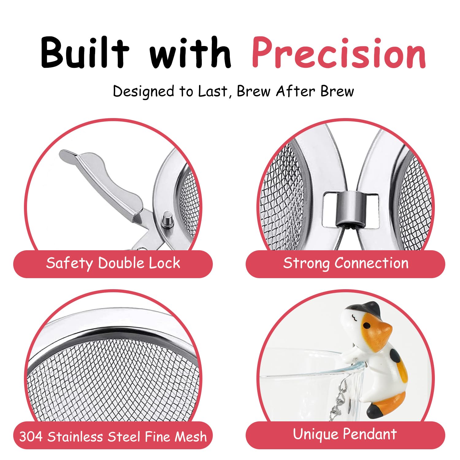 Lesnorry Rust-Resistant 304 Steel infuser for daily use