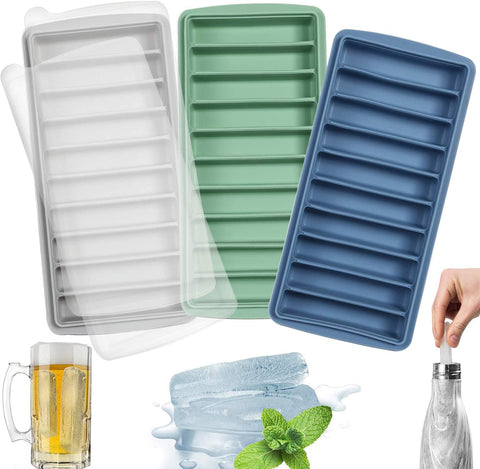 LessMo ice-stick-tray 3pc with silicone lid for easy reusable ice sticks
