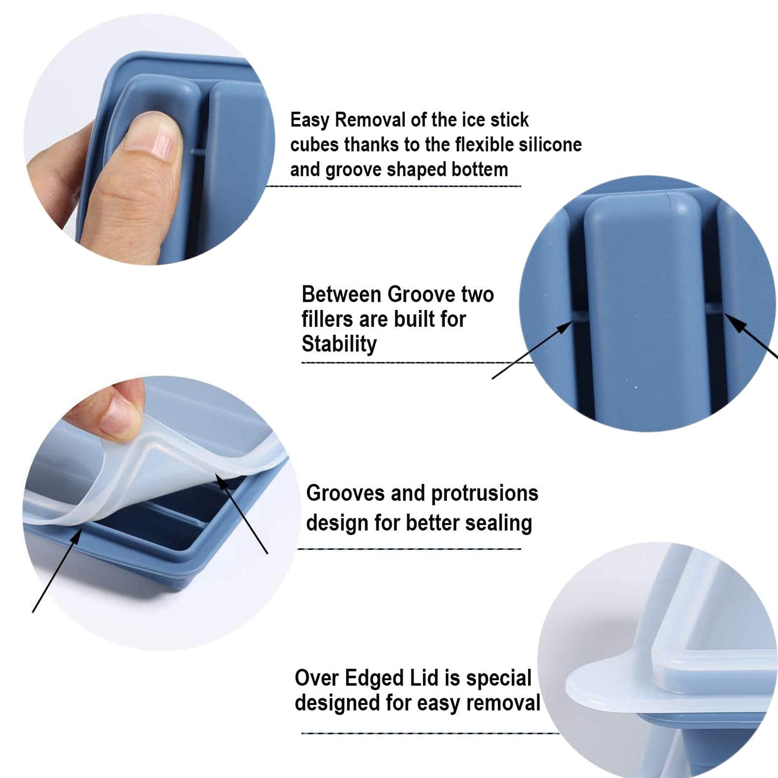 LessMo no-spill lid keeps liquids contained and fridge organized during freezing