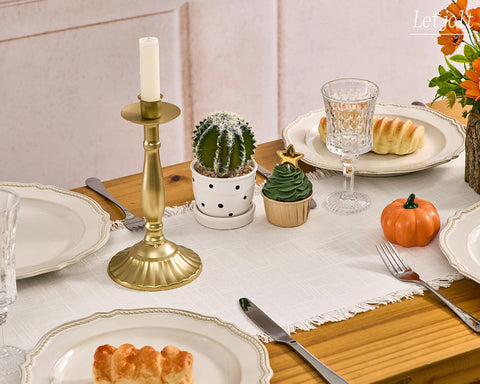 Letjolt farmhouse decor in natural linen-cotton adds rustic charm.