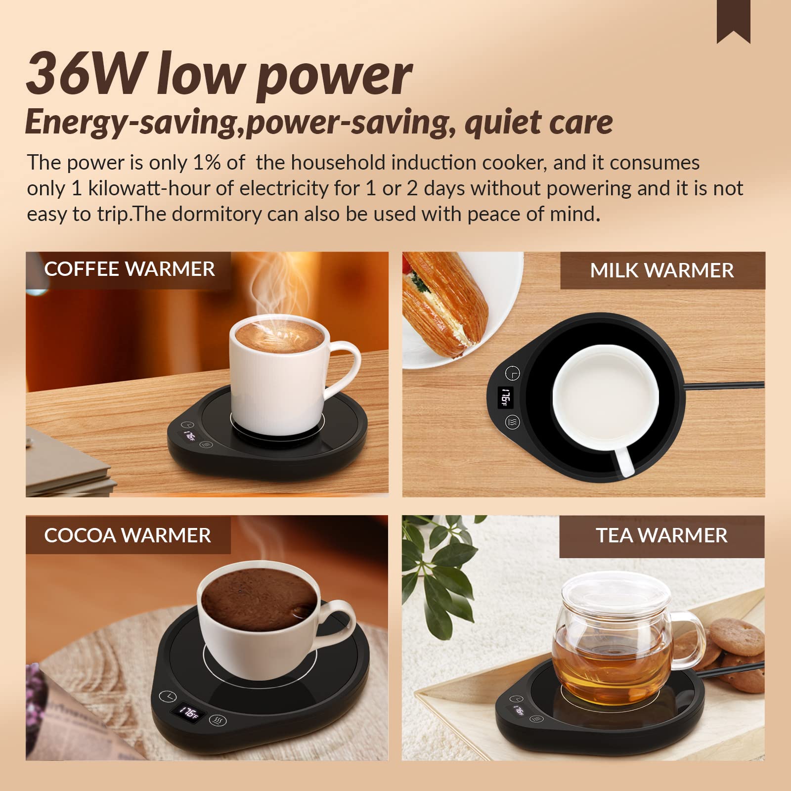 letme mug warmer large heating panel suitable for most cups