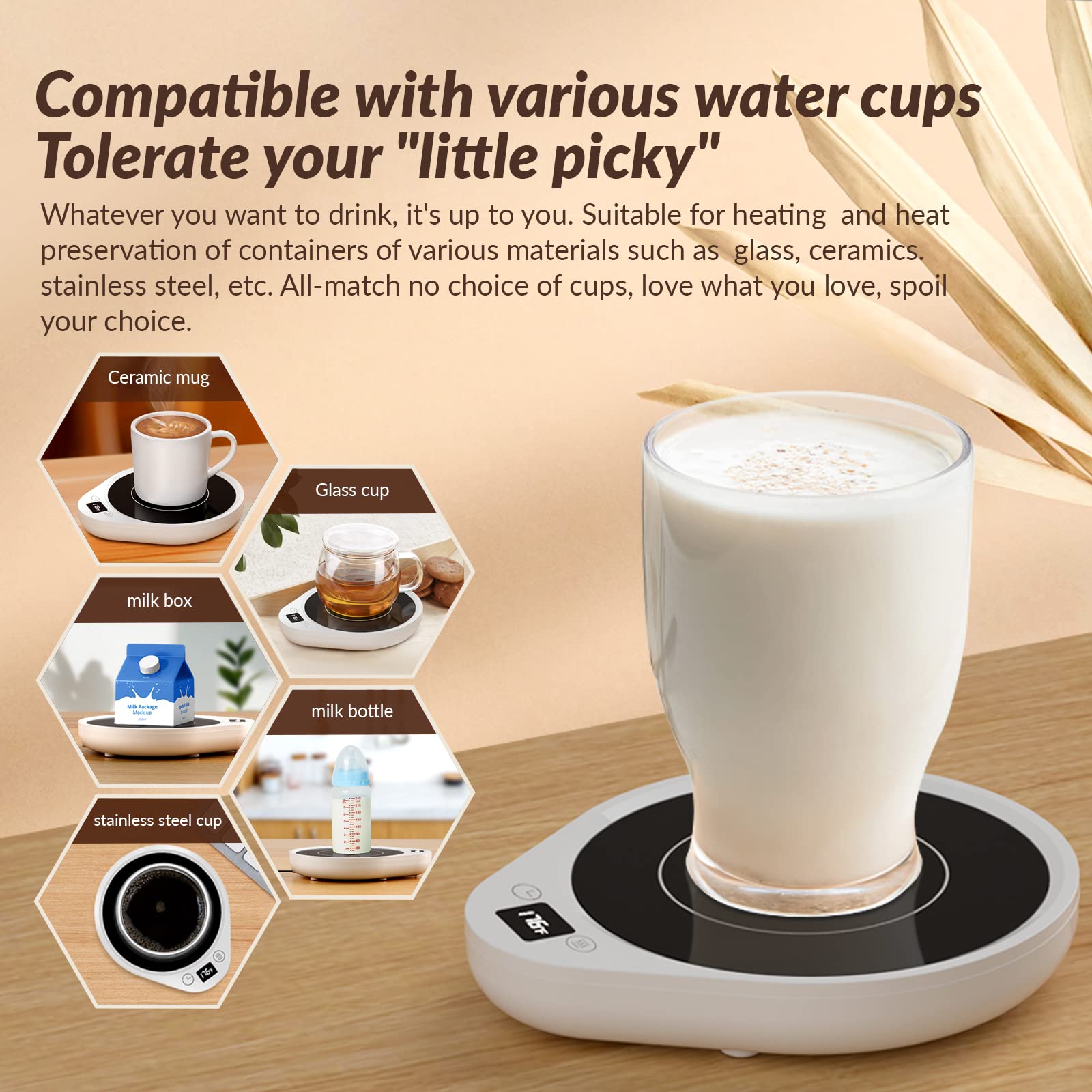 let'me Mug Warmer safe durable design resists heat and spills.