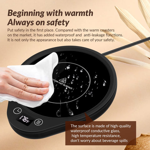 letme mug warmer spill-proof design for tidy workspace