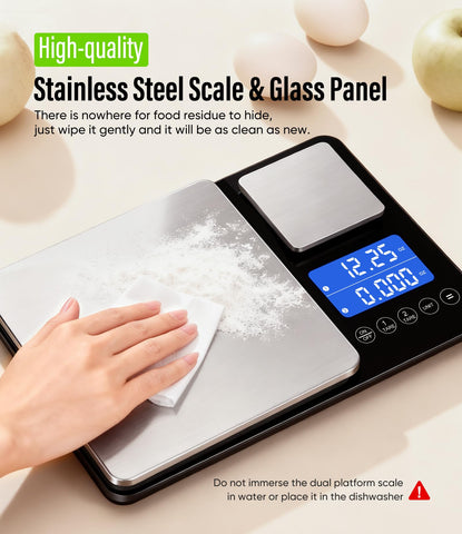 Letron kitchen scale supports baking and meal prep with precision.