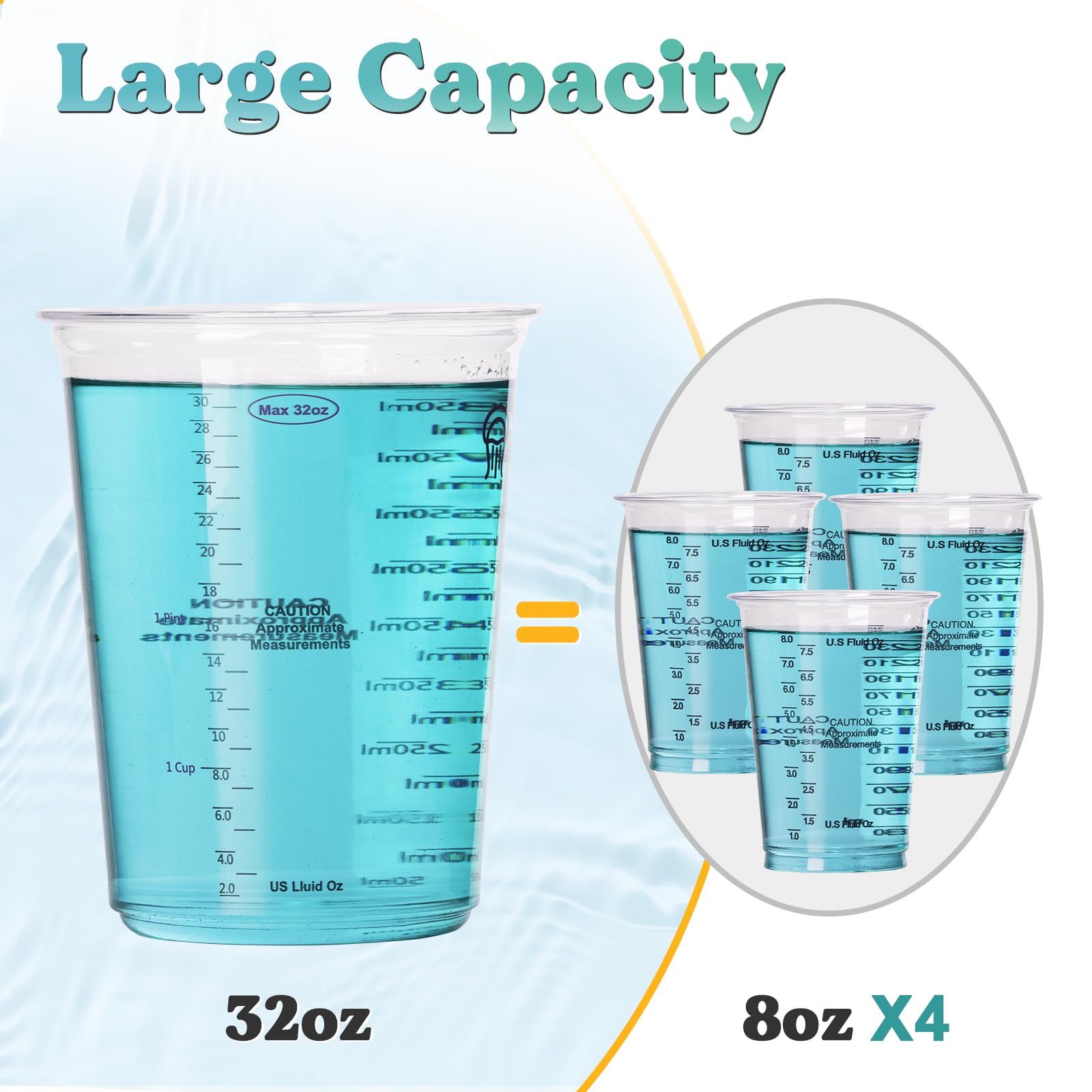 LET'S RESIN 45-piece cup set includes gloves for convenient resin work.