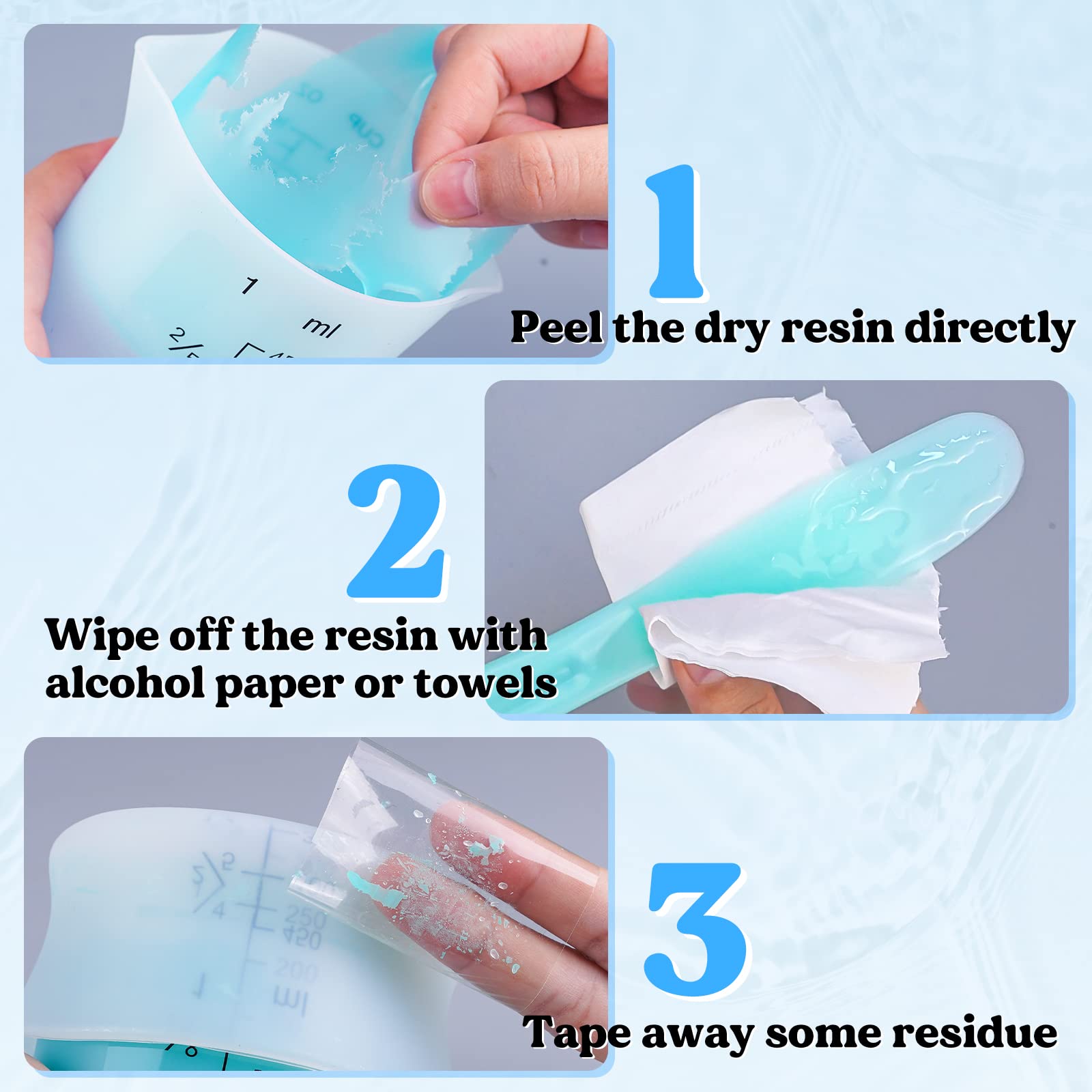LETS RESIN epoxy resin mixing cups kit with ample capacity