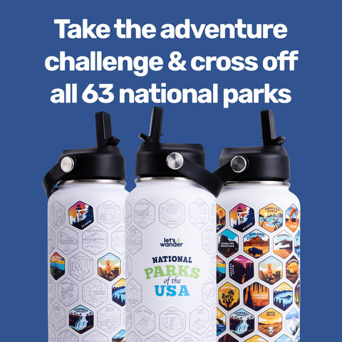 Let’s Wander bottle with straw for easy sipping during outdoor adventures