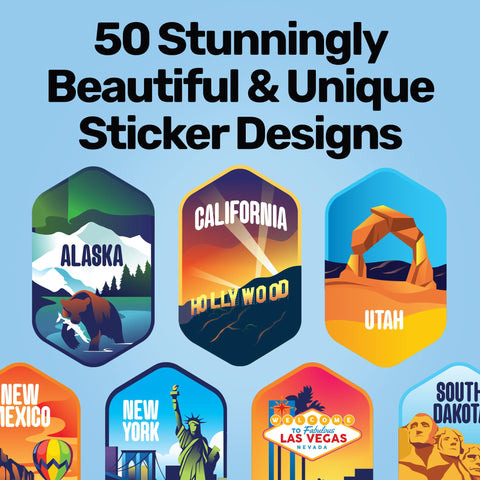 LET'S WANDER waterproof stickers on bottle endure rain and rugged use.