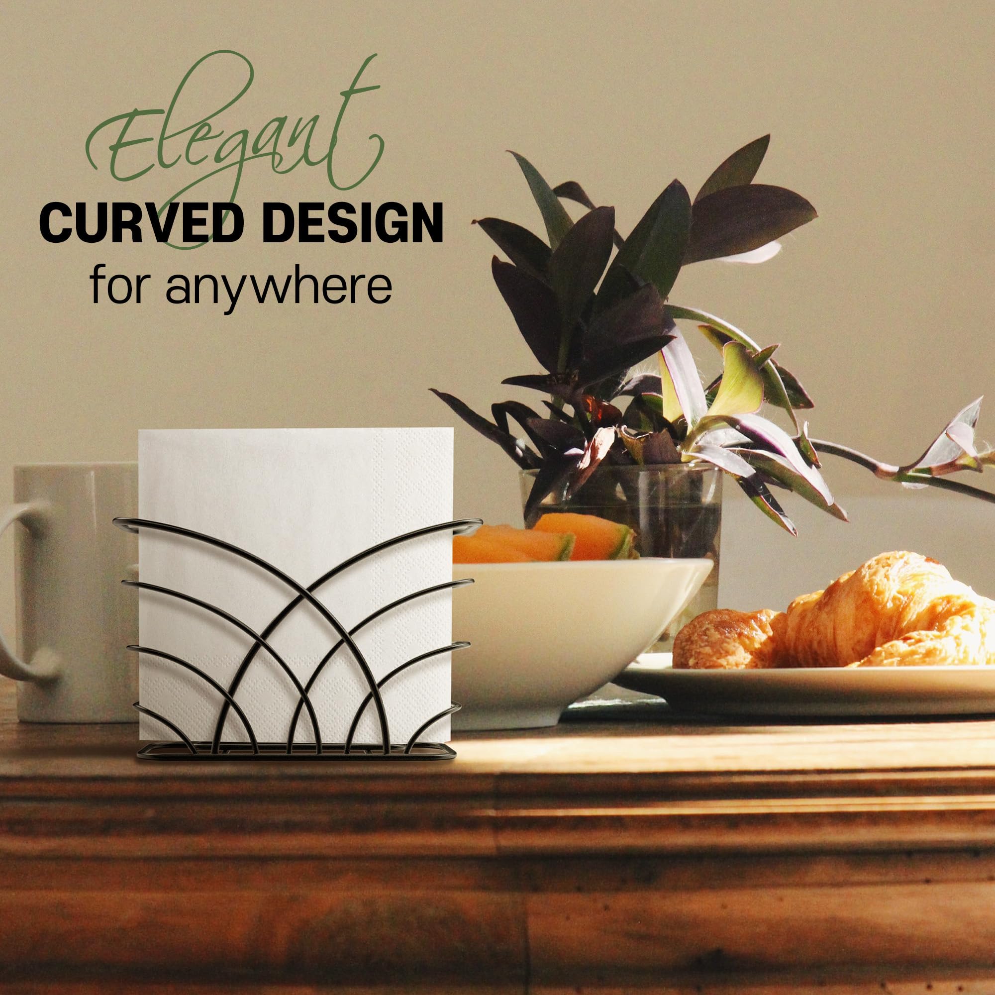 LEVIMETREE stainless-steel finish napkin holder offers durable, easy-clean use.