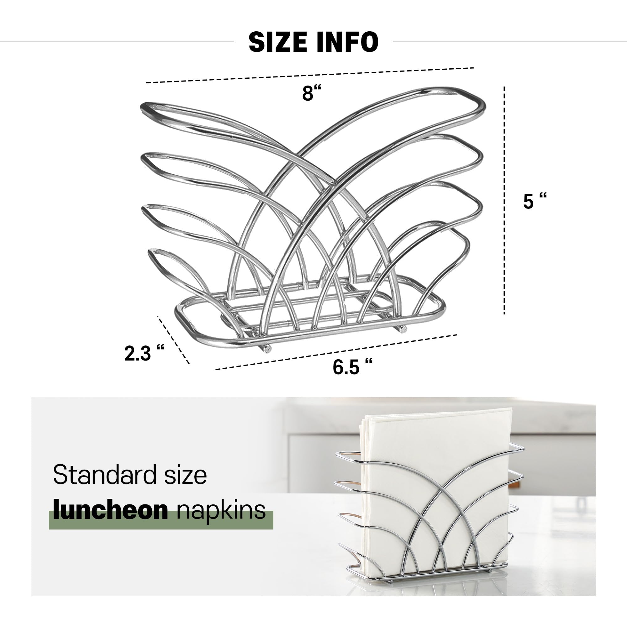 Top view of LEVIMETREE napkin holder highlighting compact silhouette