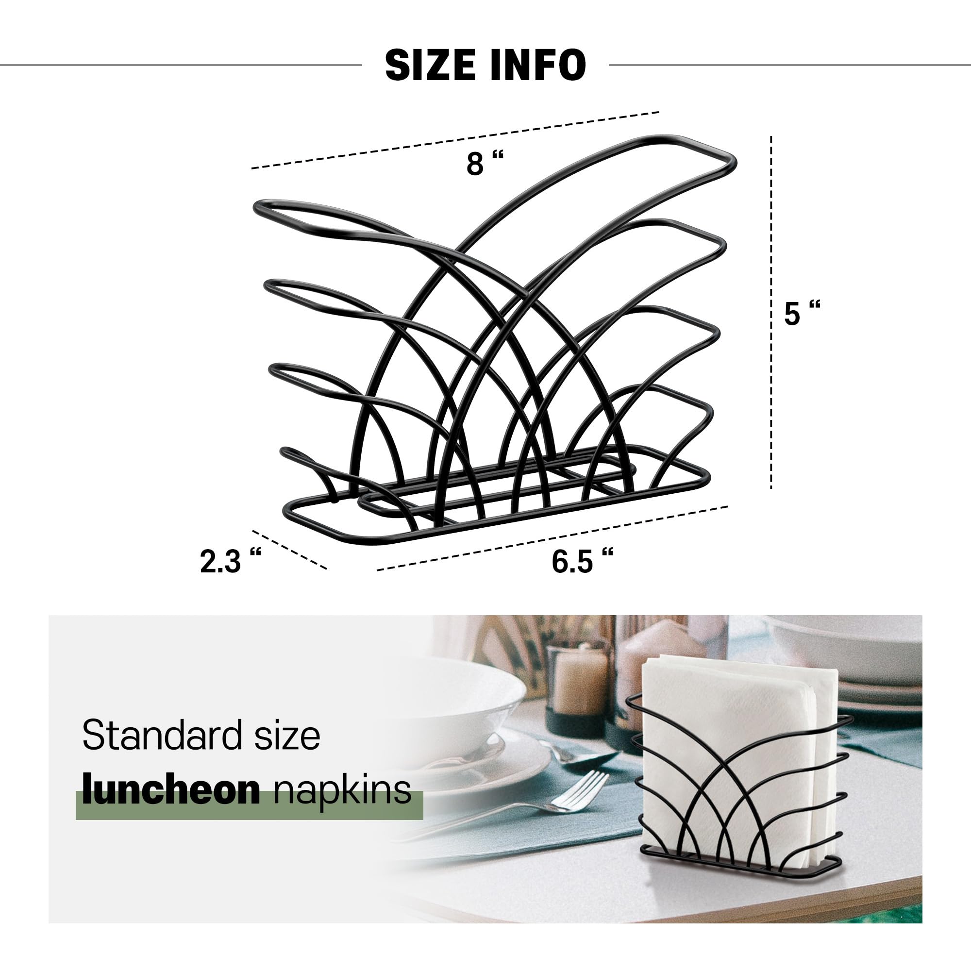 LEVIMETREE tabletop napkin holder with modern dining design adds tidy organization.