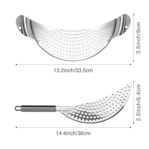 LEVINCHY pot strainer set versatile for multiple cookware tasks