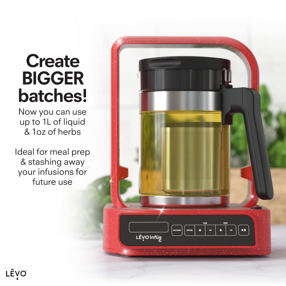 LEVO C intelligent infusion controls for consistent flavors and textures