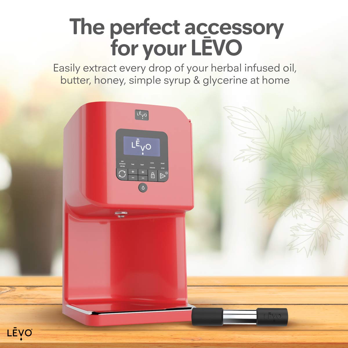 LEVO Herb Press in use, extracting oil from herbs.